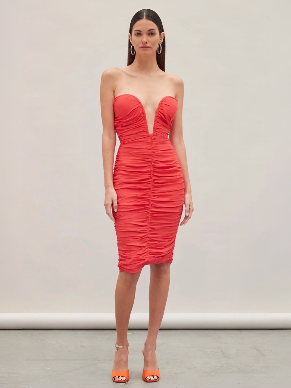 Atoir The Discovery Strapless Ruched Dress in Fiesta Sz 6 MSRP $318 NWT